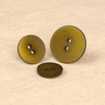 Kunststoffknopf in Khaki seidenmatt, 15 mm Durchmesser